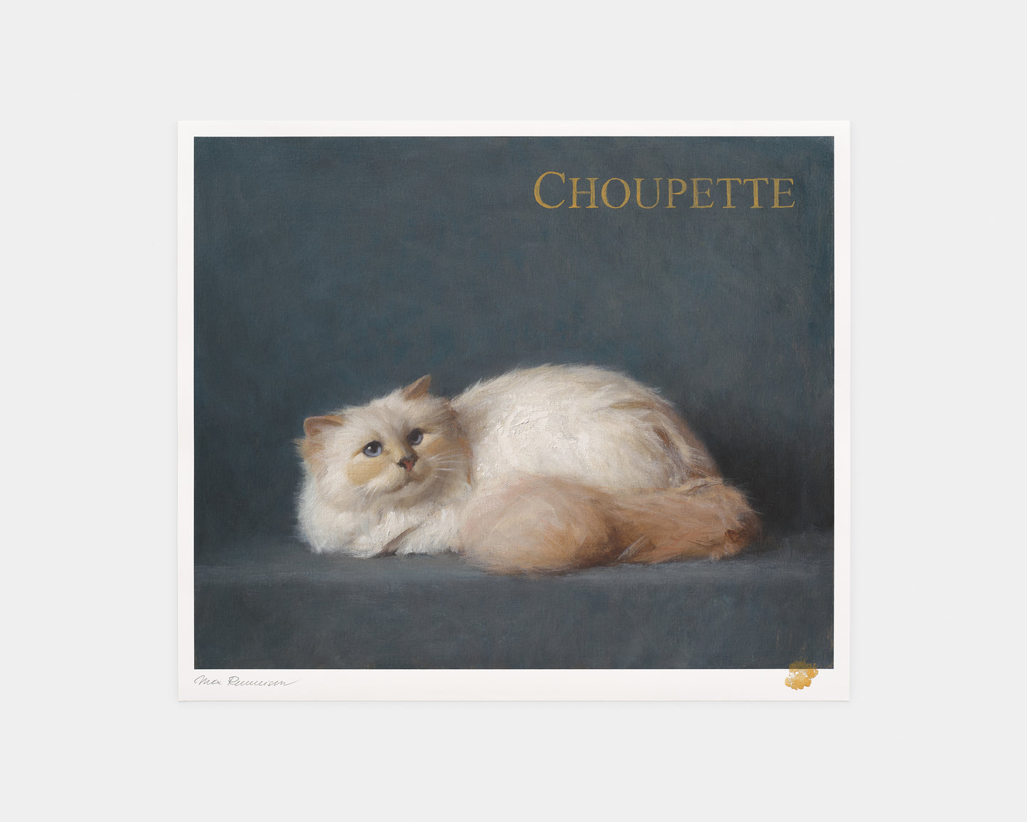Max Renneisen: Choupette in Blue 50 x 60 cm