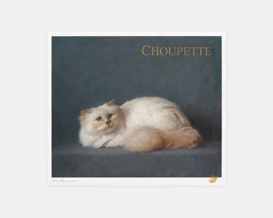 Max Renneisen: Choupette in Blue 50 x 60 cm