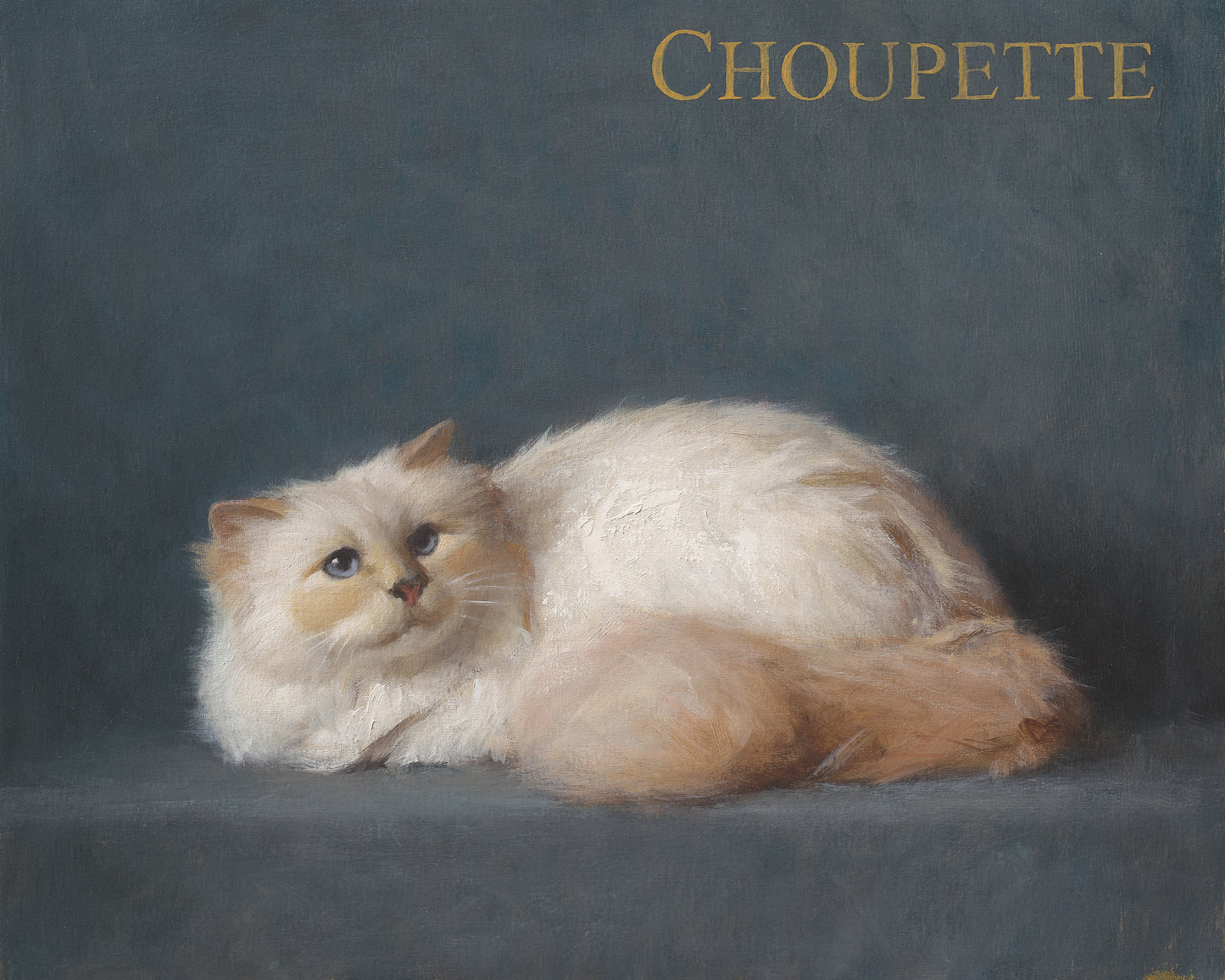 Max Renneisen: Choupette in Blue 50 x 60 cm