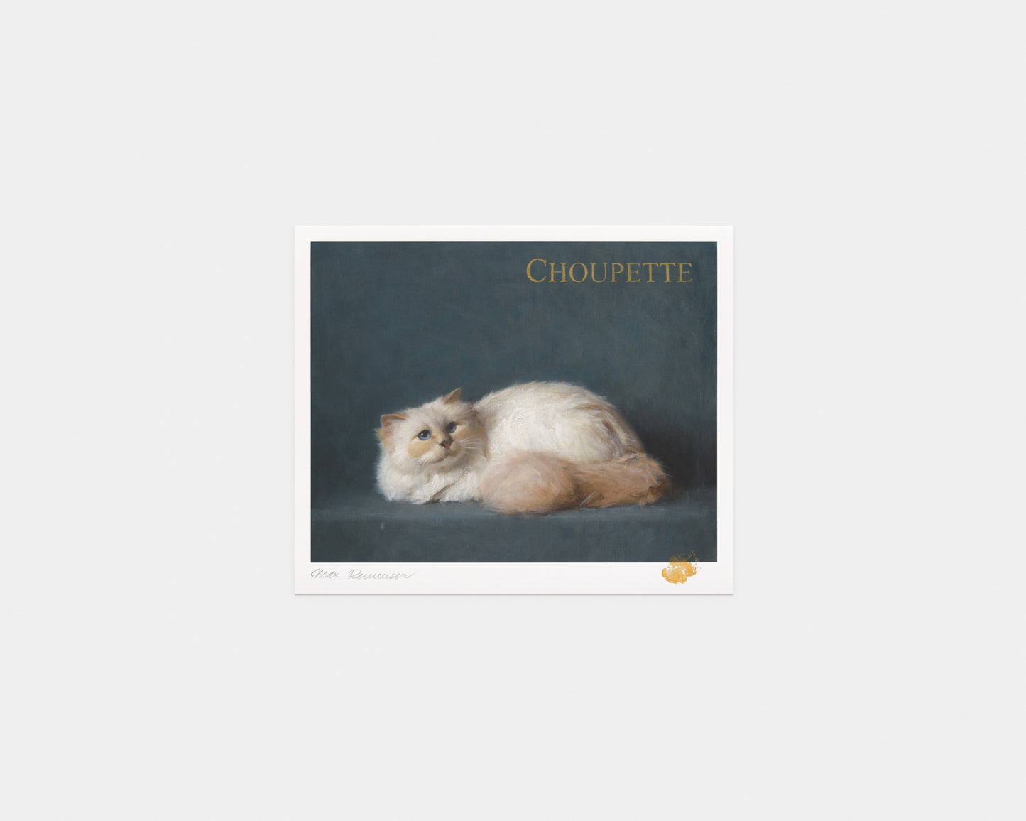 Max Renneisen: Choupette in Blue 30 x 38 cm