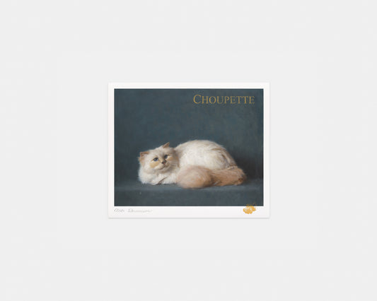 Max Renneisen: Choupette in Blue 30 x 38 cm
